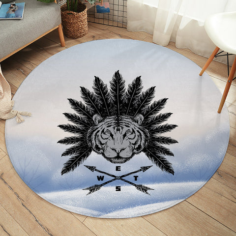 Image of Tiger Feather Arrows SWYD3859 Round Rug