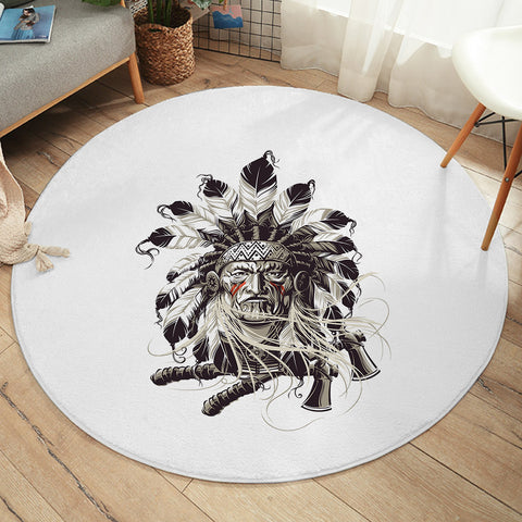 Image of Bohemian Men Fighter SW4225 Round Rug