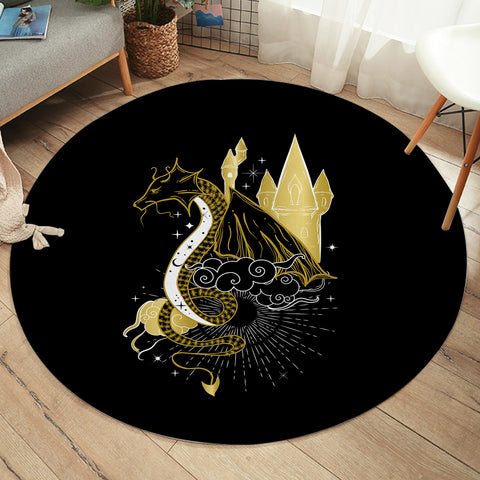 Image of Golden Dragon & Royal Tower SWYD4244 Round Rug