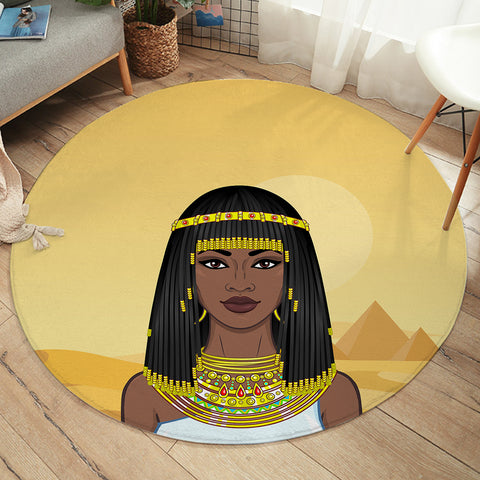 Image of Egyptian Lady in Desert SWYD4303 Round Rug