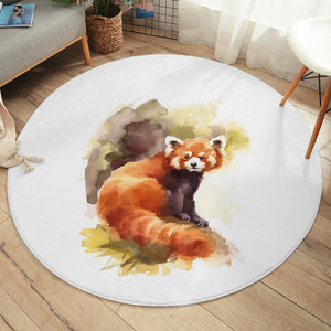 Watercolor Fox Painting SWYD4328 Round Rug