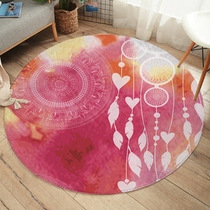 Mandala Dream Catcher Pink Theme SWYD4456 Round Rug