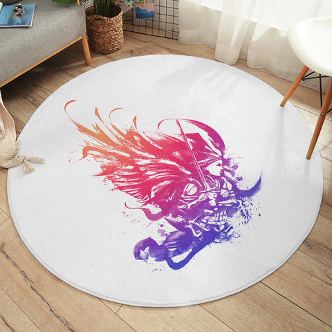 Image of Gradient Color Fight Wings Warrior SWYD4506 Round Rug