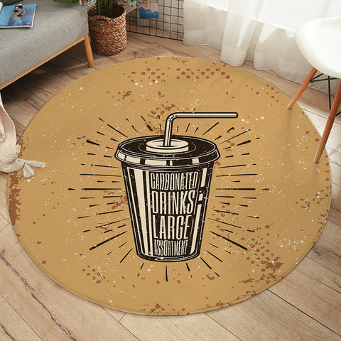 Image of Retro Carbonated Drink Glass  SWYD4527 Round Rug