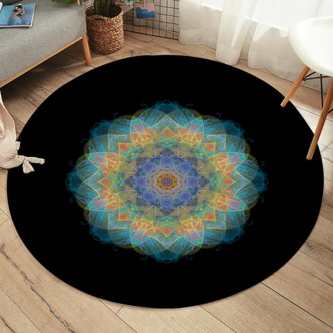 Image of Magic Colorful Lotus Mandala SWYD4542 Round Rug