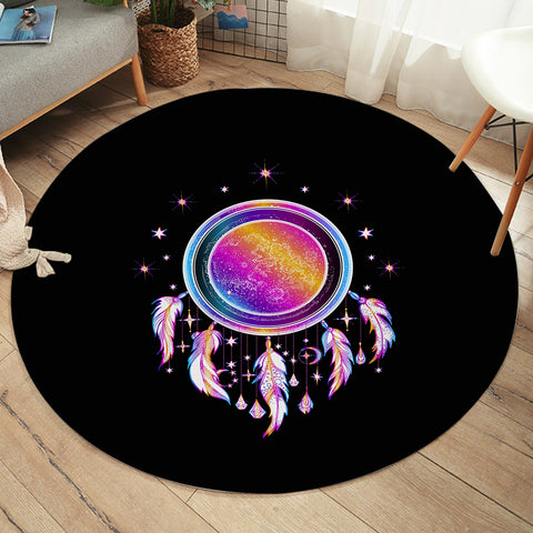 Image of Galaxy Modern Blink Dream Catcher SWYD4590 Round Rug