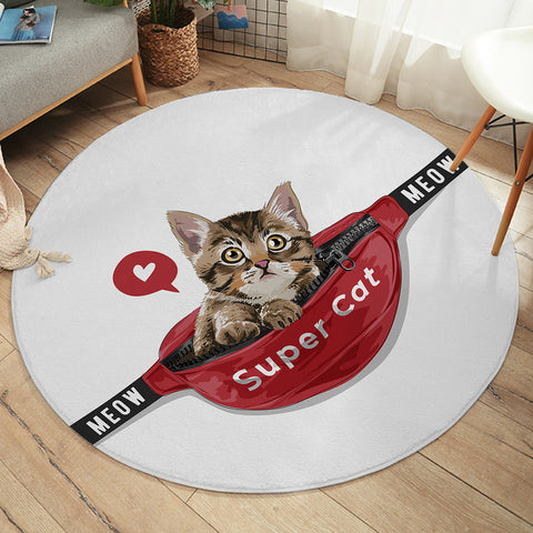Image of Super Cute Cat SWYD4652 Round Rug