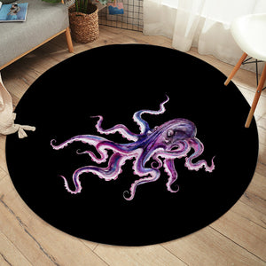 Dark Purple Octopus SWYD4662 Round Rug