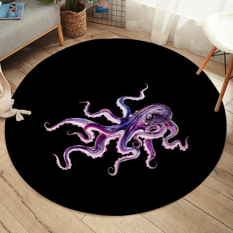 Image of Dark Purple Octopus SWYD4662 Round Rug