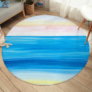 Watercolor Gradient White Blue SWYD4741 Round Rug
