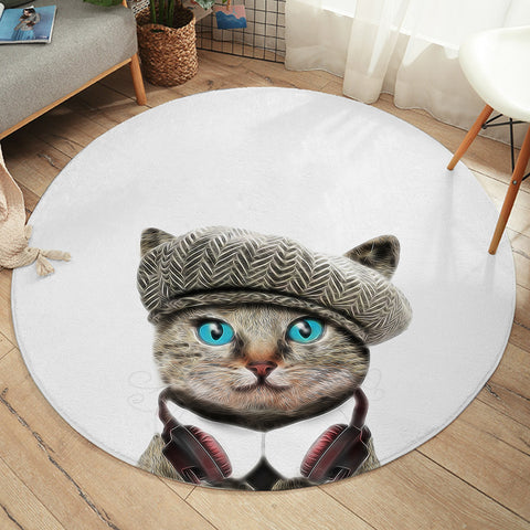 Image of Artist Vibe Cat SWYD5185 Round Rug