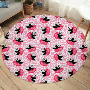 Multi Love Panda Pink Theme SWYD5204 Round Rug