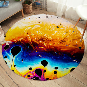 Hot Lava Color SWYD5206 Round Rug