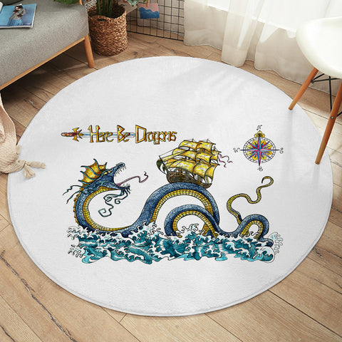 Image of Here Be Dragons  SWYD5262 Round Rug