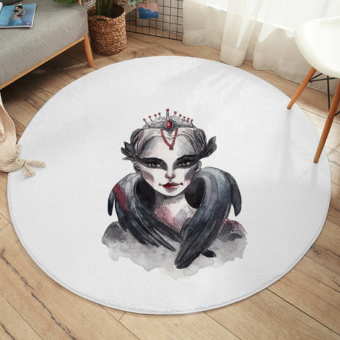 Image of Watercolor Dark Female Witch SWYD5354 Round Rug