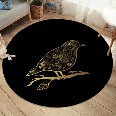 Image of Golden Mandala Sunbird SWYD5472 Round Rug