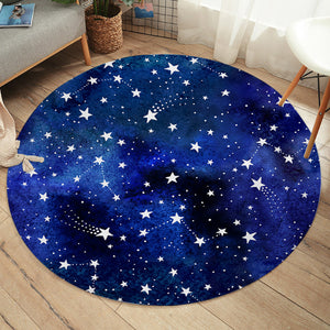 Blue Tint Galaxy Stars SWYD5474 Round Rug