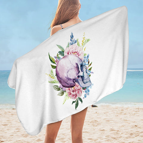 Image of Floral Skull SWYJ0017 Bath Towel