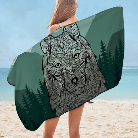 Image of Jungle Wolf SWYJ0024 Bath Towel