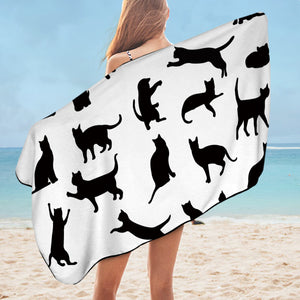 Cat Shadows SWYJ0029 Bath Towel