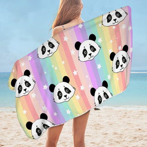 Rainbow Pandas SWYJ0057 Bath Towel