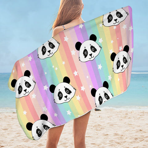 Image of Rainbow Pandas SWYJ0057 Bath Towel