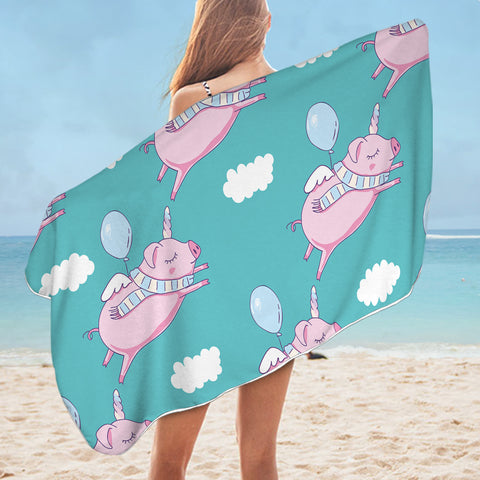 Image of Balloon Pig SWYJ0065 Bath Towel