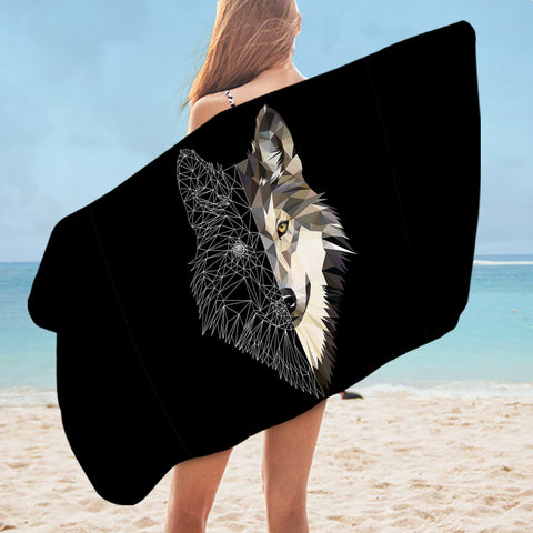 Image of Geometric Wolf SWYJ0068 Bath Towel