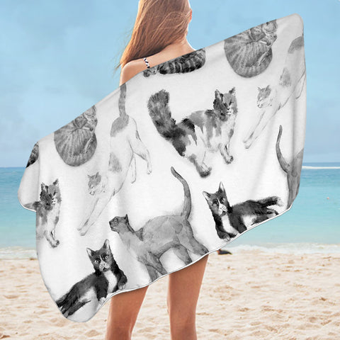 Image of Kitties SWYJ0086 Bath Towel