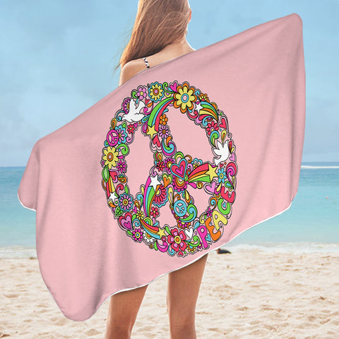 Image of Peace Symbol SWYJ0445 Bath Towel