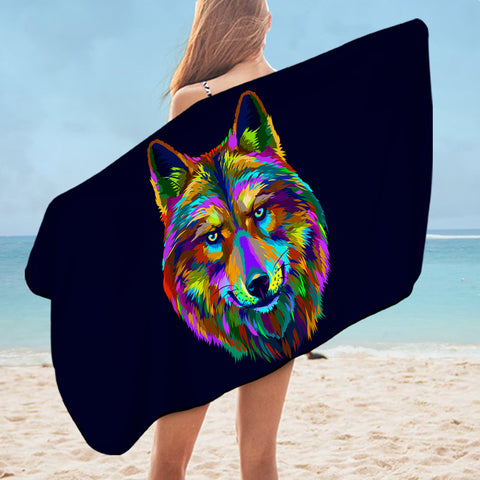 Image of Multicolored Wolf SWYJ0472 Bath Towel