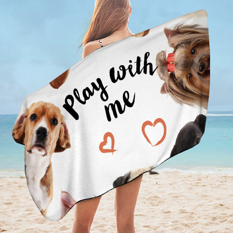 Image of Play With Me Puppies SWYJ0483 Bath Towel