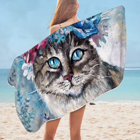 Image of Miss Meow SWYJ0648 Bath Towel