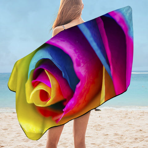 Image of Multicolored Rose SWYJ0652 Bath Towel