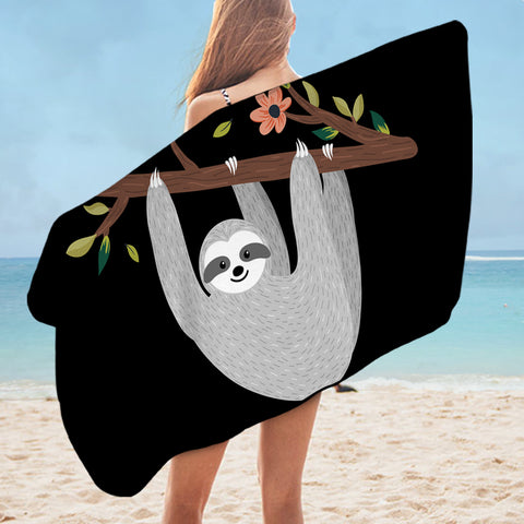 Image of Hanging Sloth SWYJ0675 Bath Towel