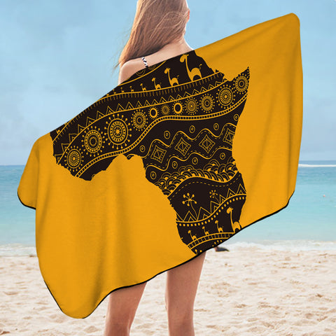 Image of Africa Continent SWYJ0831 Bath Towel