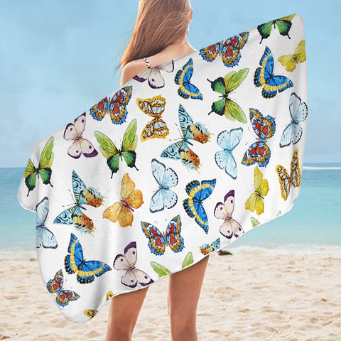 Image of Butterflies SWYJ0853 Bath Towel