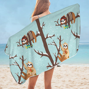 Cozy Sloths SWYJ1004 Bath Towel