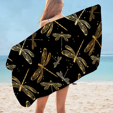 Image of Glided Dragonflies SWYJ1006 Bath Towel