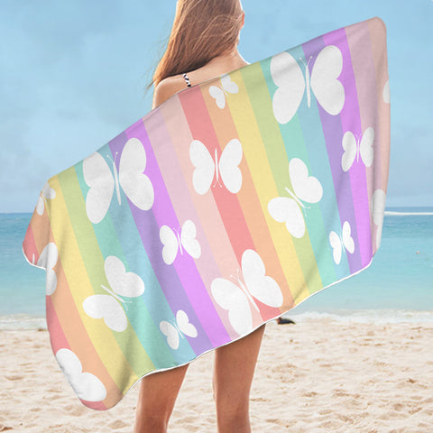 Image of Butterfly Rainbow SWYJ1008 Bath Towel