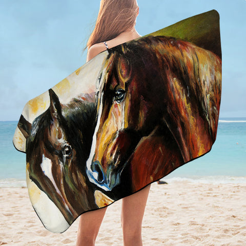Image of Horse Painting SWYJ1103 Bath Towel