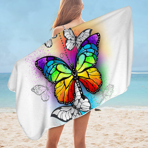Image of Rainbow Butterfly SWYJ1116 Bath Towel