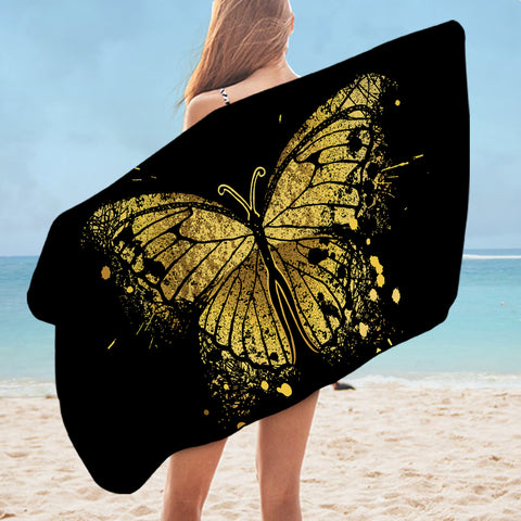 Image of Glided Butterfly SWYJ1170 Bath Towel