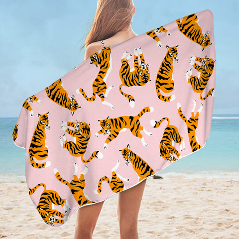 Image of Tiger Themed SWYJ1172 Bath Towel