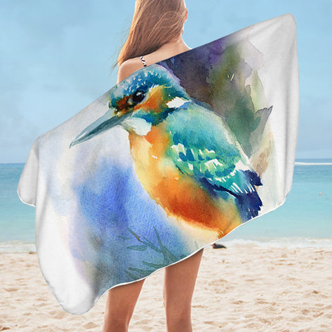Image of Bird Painting SWYJ1293 Bath Towel