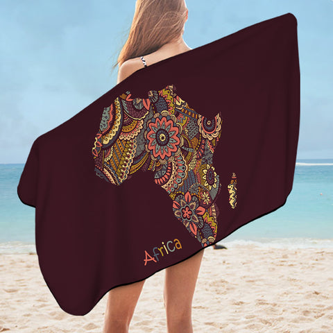 Image of Africa Continent SWYJ1510 Bath Towel