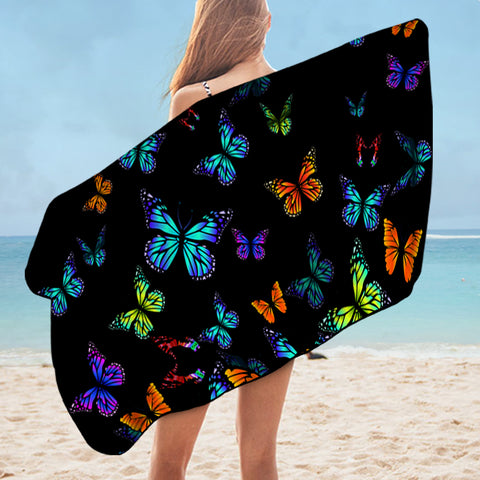Image of Night Butterflies SWYJ1554 Bath Towel