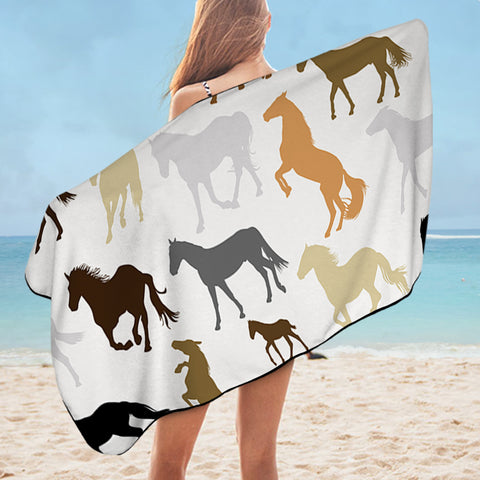 Image of Horse Shapes SWYJ1560 Bath Towel