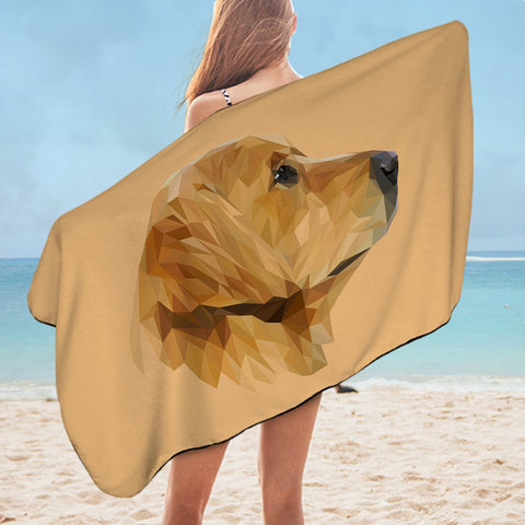 Image of Golden Retriever Head  SWYJ3303 Bath Towel