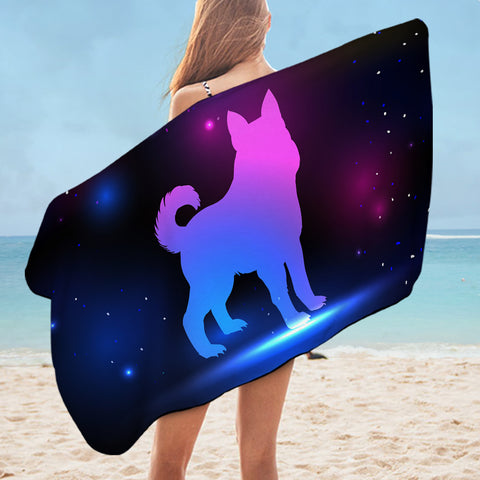 Image of Galaxy Wolf  SWYJ3308 Bath Towel